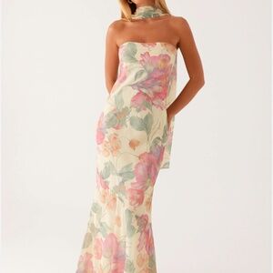 Peppermayo Exclusive - Under The Pagoda Maxi Dress - Yellow Peony